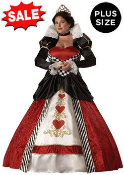 Plus Queen of Hearts Elite Halloween Costume