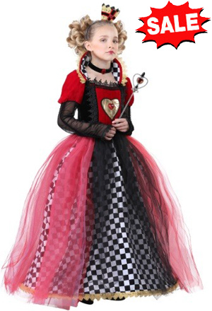 Ravishing Queen of Hearts Costume for kids