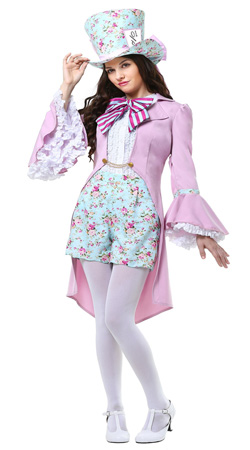 Pretty Mad Hatter Girls Costume